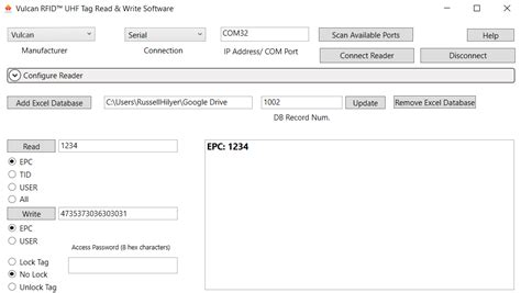 vulcan rfid read & write software|usb rfid reader software download.